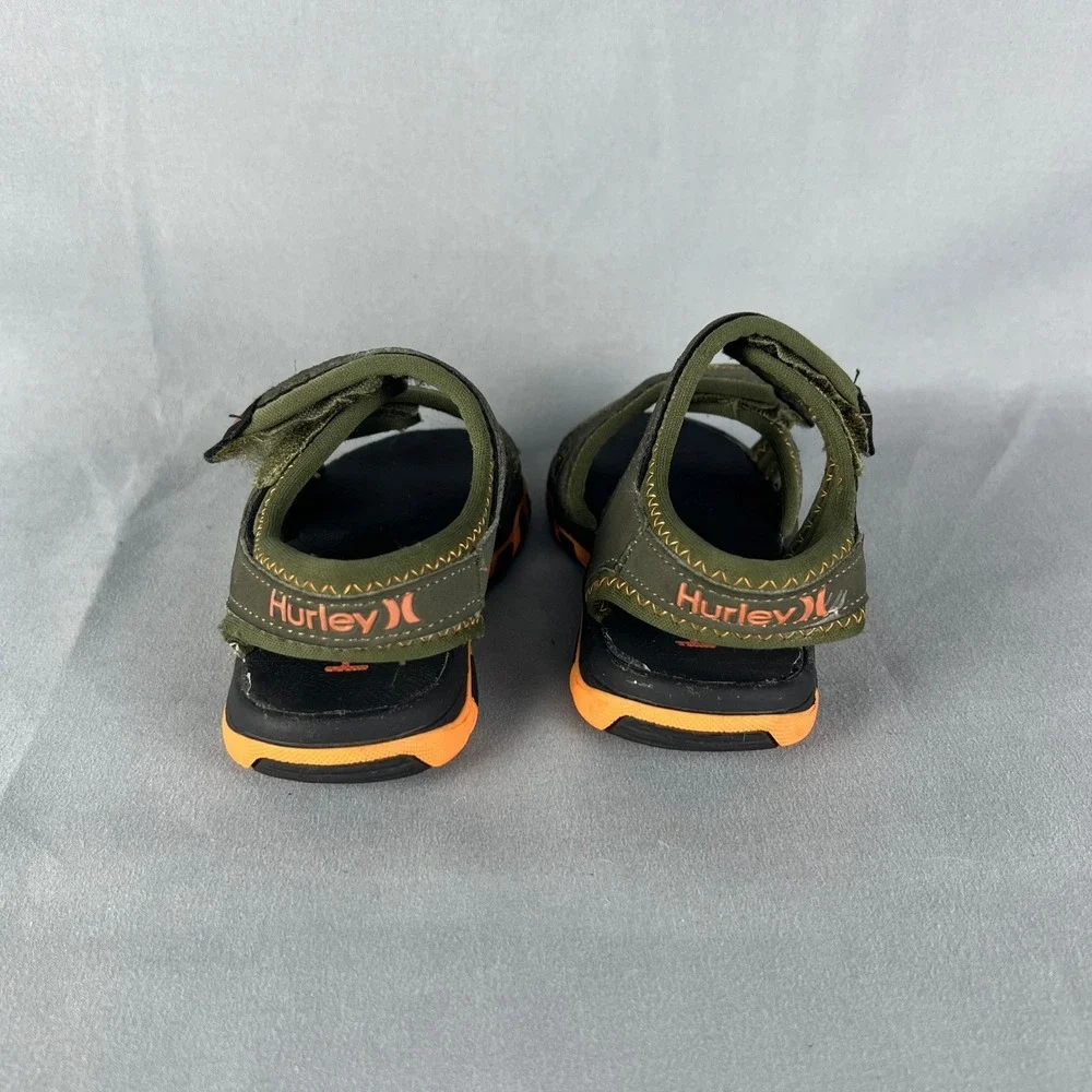 Hurley Loni Water Shoes Toddler's 7 Green Black Comfort Adjustable Hook & Loop